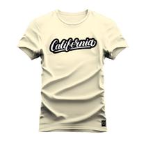 Camiseta Californ Comb Estampada Algodão Confortável 30.1 Penteada