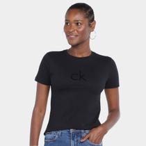 Camiseta Calvin Klein Logo Flocado Feminina