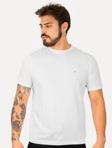Camiseta Calvin Klein Masculina Meia Malha Basica Upper CK Branca