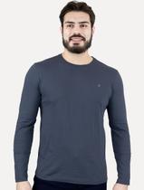 Camiseta Calvin Klein Masculina Meia Malha CK Azul Marinho Camiseta Calvin Klein Masculina Meia Malha CK Azul Marinho