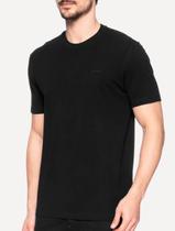 Camiseta Calvin Klein Masculina Piquet Rubber Patch Mono Logo Preta