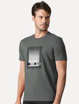 Camiseta Calvin Klein Masculina Sustainable NY City Frame Sash Chumbo
