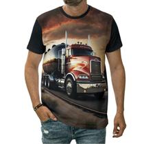 Camiseta Caminhão Carreta Veículo De Carga Pesada Na Estrada Camiseta Caminhão Carreta Veículo De Carga Pesada Na Estrada