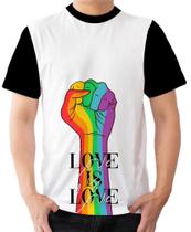 Camiseta Camisa Ads Amor é amor Bandeira lgbt 1