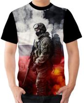 Camiseta Camisa Ads Exercício Militar Guerra Russia - Fabriqueta