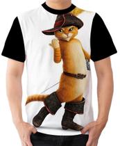 Camiseta Camisa Ads Gato de Botas Sherek 2