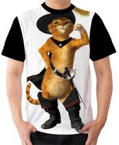 Camiseta Camisa Ads Gato de Botas Sherek 4