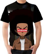 Camiseta Camisa Ads Huey Freeman The Boondocks Black 2