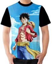 Camiseta Camisa Ads Luffy One Piece Anime Chapéu de palha 1 - Fabriqueta