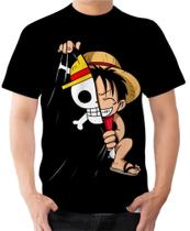 Camiseta Camisa Ads Luffy One Piece Anime Chapéu de palha 2