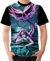 Camiseta Camisa Ads Sereia Mar Concha Calda de sereia 6