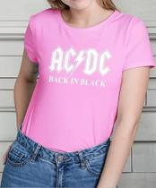 Camiseta Camisa Adulto Feminina Masculina Algodão Banda de Rock AC DC MD3