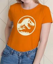 Camiseta Camisa Adulto Feminina Masculina Algodão Filme Dinossauro Jurassicc Park MD1