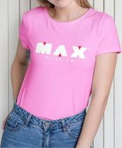 Camiseta Camisa Adulto Feminina Masculina Algodão Max Titaniu m Para Academia Treino