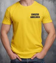 Camiseta Camisa Adulto Feminina Masculina Algodão Motorista Condutor De Ambulância