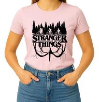 Camiseta Camisa Adulto Feminina Masculina Algodão SÉRIE Stranger Thingss MD1