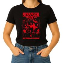 Camiseta Camisa Adulto Feminina Masculina Algodão Série Stranger Thingss Unissex Lançamento MD2