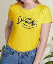 Camiseta Camisa Adulto Feminina Masculina Algodão Setembro Amarelo Prevenção ao Suicídio MD3