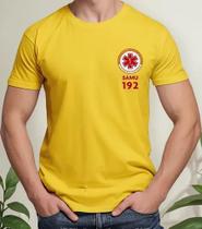 Camiseta Camisa Adulto Feminina Masculina Algodão Uniforme Profissional Samu Socorrista