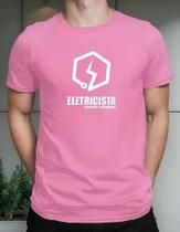 Camiseta Camisa Adulto Feminina Masculina Algodão Uniforme Profissional Trabalho Eletricista MD4