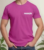 Camiseta Camisa Adulto Feminina Masculina Uniforme de Trabalho Profissional Equipe de Produção