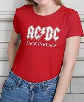 Camiseta Camisa Adulto Masculina Feminina Algodão Banda de Rock AC DC MD3