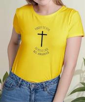 Camiseta Camisa Adulto Masculina Feminina Algodão Porque Ele Vive Eu Posso Crer No Amanhã M1