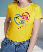 Camiseta Camisa Algodão Adulto Feminina Masculina Campanha Outubro Rosa Novembro Azul