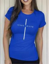 Camiseta Camisa Algodão Adulto Feminina Masculina Gospel Evangélica Católica Religiosa Jesus Cruz