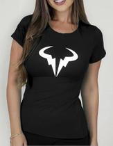 Camiseta Camisa Algodão Feminina Masculina Adulto Tenista Rafael Nadal Símbolo de Touro