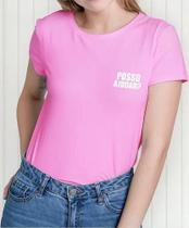 Camiseta Camisa Algodão Feminina Masculina Adulto Uniforme Profissional Atendente Loja Posso Ajudar