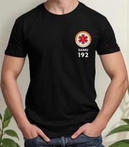 Camiseta Camisa Algodão Feminina Masculina Adulto Uniforme Profissional Samu Socorrista