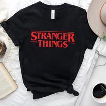 Camiseta Camisa Algodão Unissex Série Stranger Things Blusa T-shirt 100% Algodão Premium
