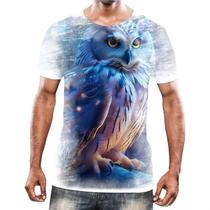 Camiseta Camisa Animais Corujas Misticas Aves Noturnas HD 1