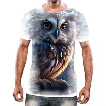 Camiseta Camisa Animais Corujas Misticas Aves Noturnas HD 10