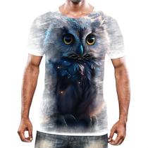 Camiseta Camisa Animais Corujas Misticas Aves Noturnas HD 11