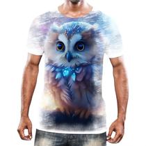 Camiseta Camisa Animais Corujas Misticas Aves Noturnas HD 14