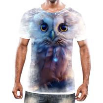 Camiseta Camisa Animais Corujas Misticas Aves Noturnas HD 16