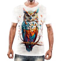 Camiseta Camisa Animais Corujas Misticas Aves Noturnas HD 18 Camiseta Camisa Animais Corujas Misticas Aves Noturnas HD 18