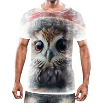Camiseta Camisa Animais Corujas Misticas Aves Noturnas HD 3 Camiseta Camisa Animais Corujas Misticas Aves Noturnas HD 3