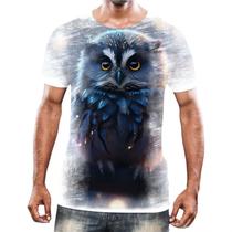 Camiseta Camisa Animais Corujas Misticas Aves Noturnas HD 5