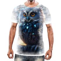 Camiseta Camisa Animais Corujas Misticas Aves Noturnas HD 9 Camiseta Camisa Animais Corujas Misticas Aves Noturnas HD 9