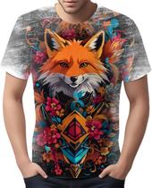 Camiseta Camisa Animais Raposa Laranja Arte Oriental HD 1 Camiseta Camisa Animais Raposa Laranja Arte Oriental HD 1