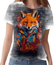 Camiseta Camisa Animais Raposa Laranja Arte Oriental HD 4