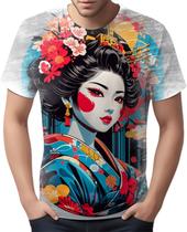 Camiseta Camisa Arte Oriental Mulher Gueixa Beleza Samurai 3 Camiseta Camisa Arte Oriental Mulher Gueixa Beleza Samurai 3