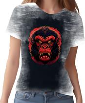 Camiseta Camisa Babuino Macaco Gorila Face Animais Selva 2