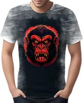 Camiseta Camisa Babuino Macaco Gorila Face Animais Selva 5