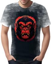 Camiseta Camisa Babuino Macaco Gorila Face Animais Selva 5