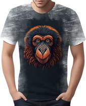 Camiseta Camisa Babuino Macaco Gorila Face Animais Selva 6