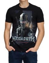 Camiseta Camisa Banda Rock Megadeth Skull Caveira Masculino